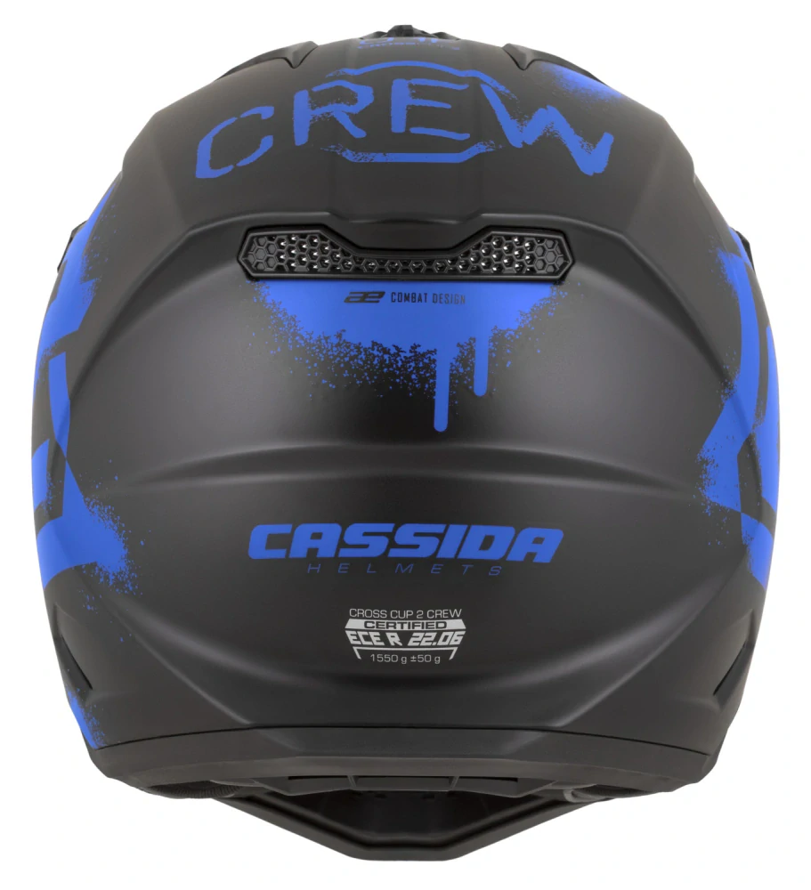 CASSIDA Motokrosová přilba Cross Cup 2 Crew černá matná modrá