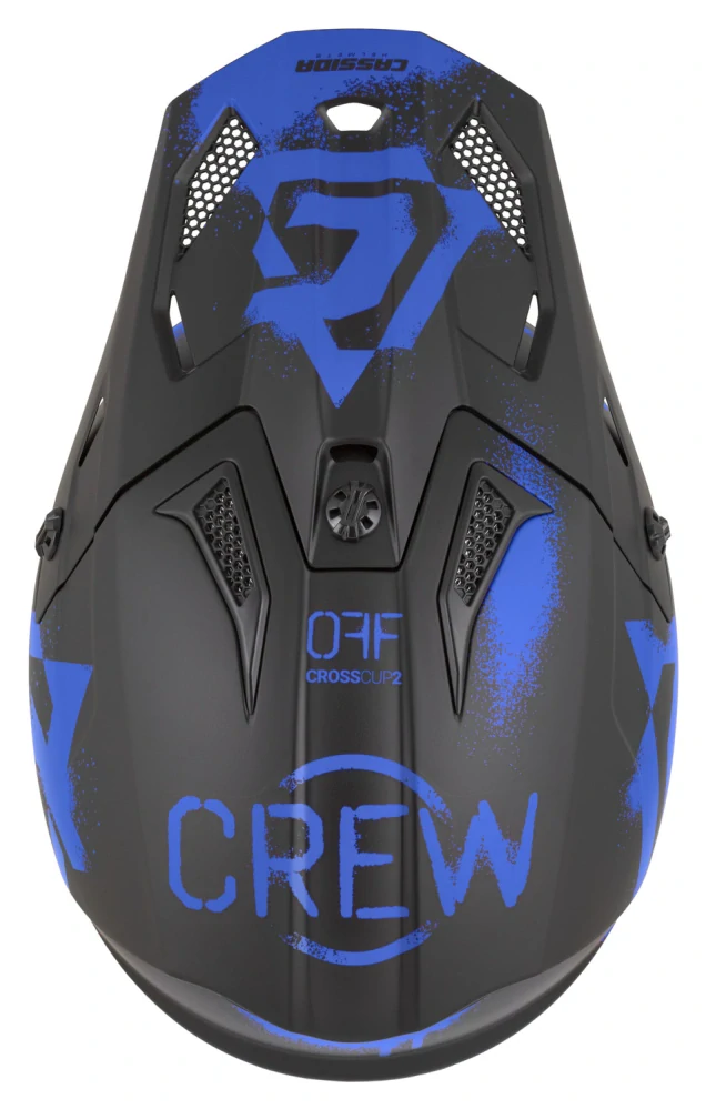 CASSIDA Motokrosová přilba Cross Cup 2 Crew černá matná modrá